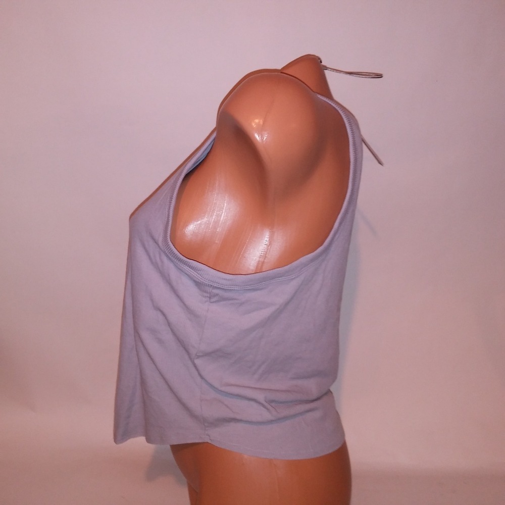 Victoria Secret PINK Tank Top Crop XXL 2X Ribbed Solid Shelf Bra Sleeveless New - Picture 3 of 10